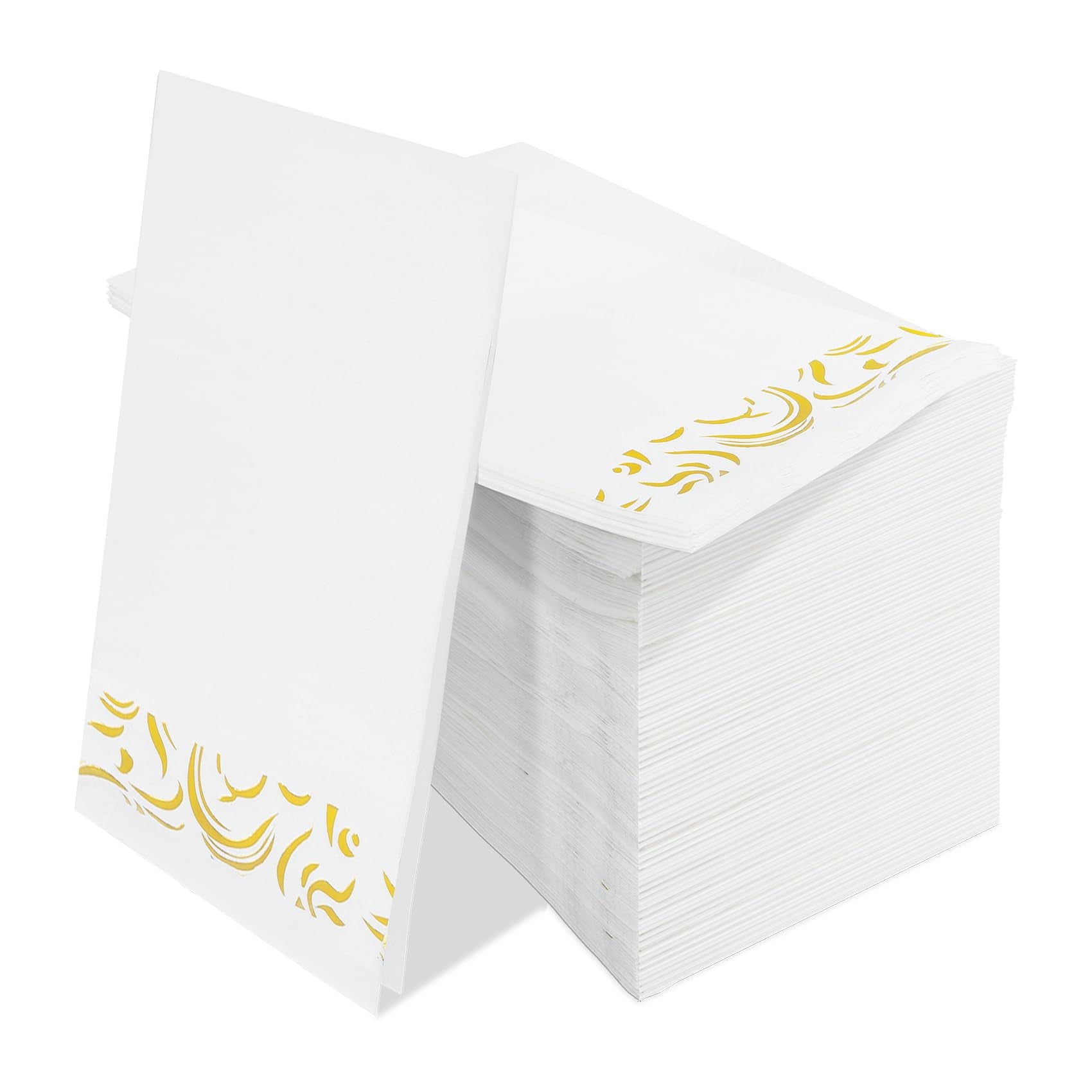 SKMOO 100 Pack Paper Hand Towels for Bathroom Guest Towels Soft Absorbent Paper Napkins Disposable Dinner Napkins Plates Party Supplies Decorative Kitchen Parties Events Guestrooms Restrooms