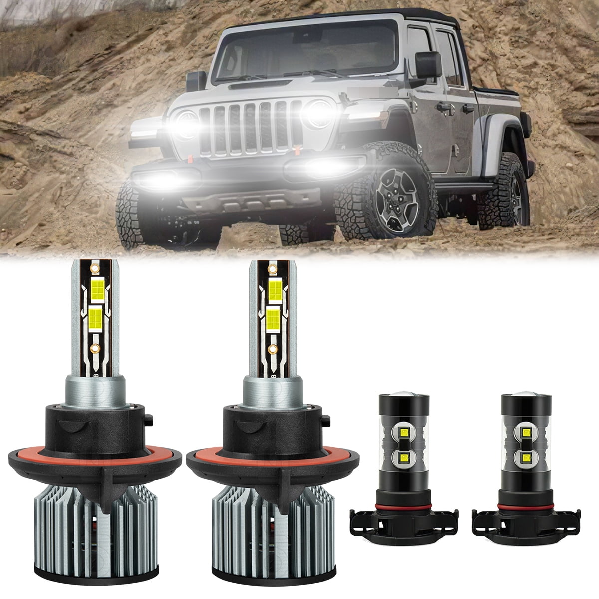 For Ford Explorer Sport Trac 2007 2008 LED Headlight Hi/Lo Fog Light Bulbs Combo - Foto 8