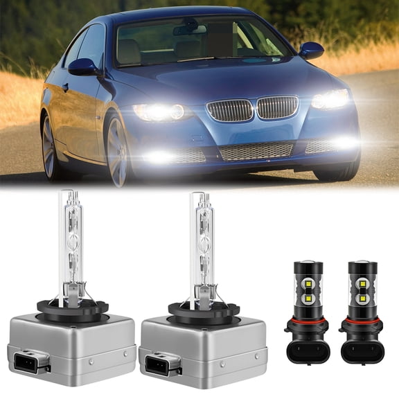 SKN Xenon D1S HID Headlight & Fog Light FOR 07-10 BMW E92 E93 328i 335i M3 Coupe 4X