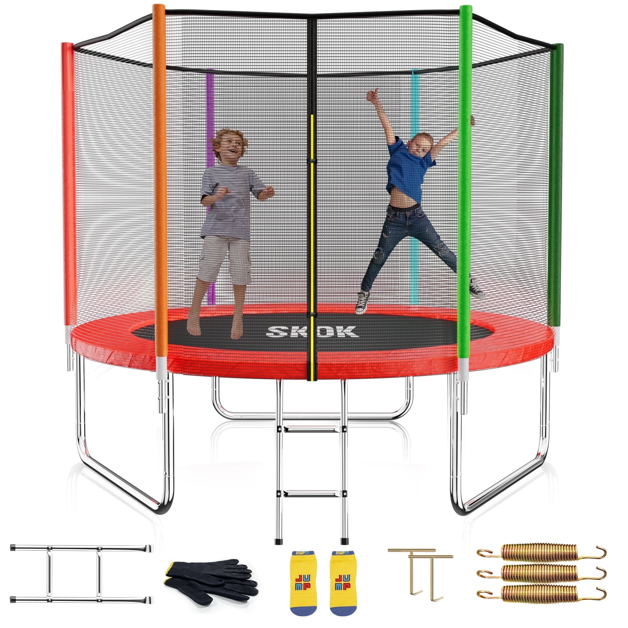 HIDEUP COIKE SUPLEX 2個セット SKOK 10FT Trampoline with Safety, Heavy Duty, 600LBS Capacity
