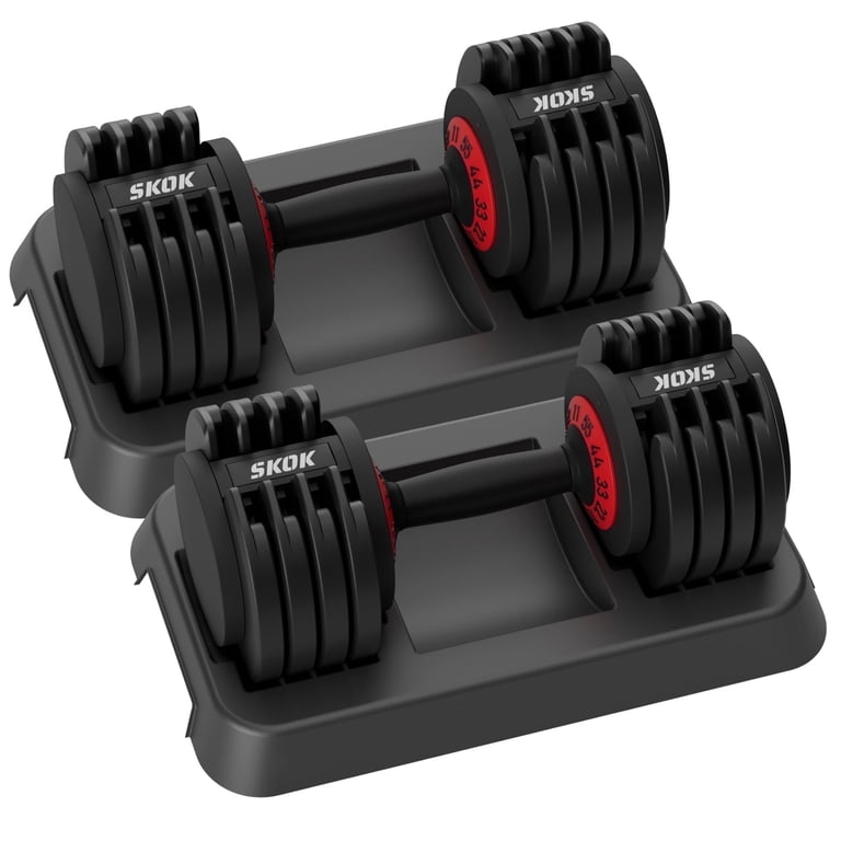 SKOK Dumbbell Heavy Complete, 11-55 lbs Adjustable Weight Set