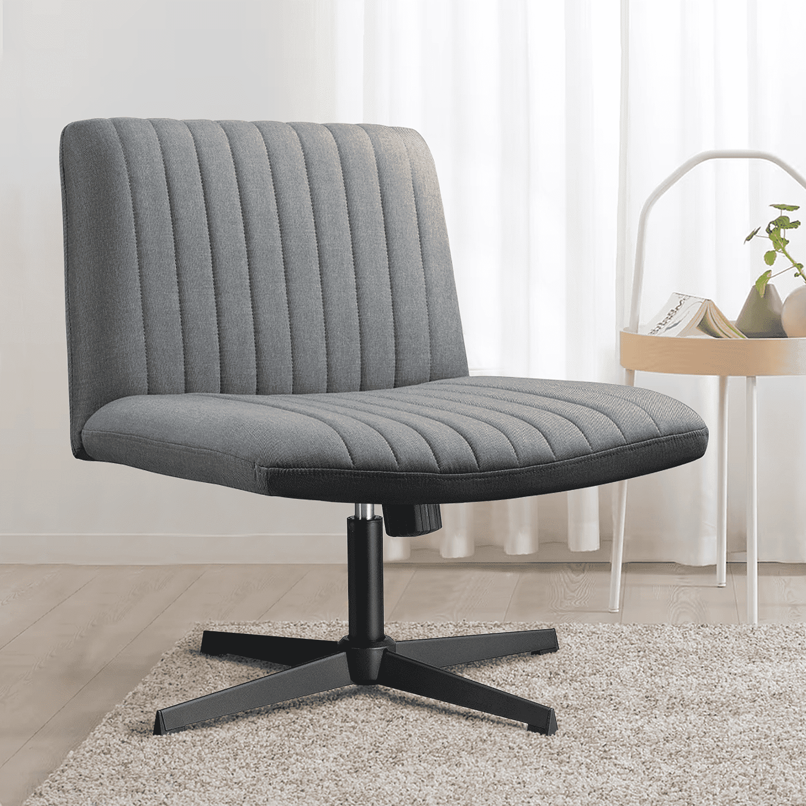 SKOK Armless Office Desk Chair No Wheels Swivel Singapore Ubuy