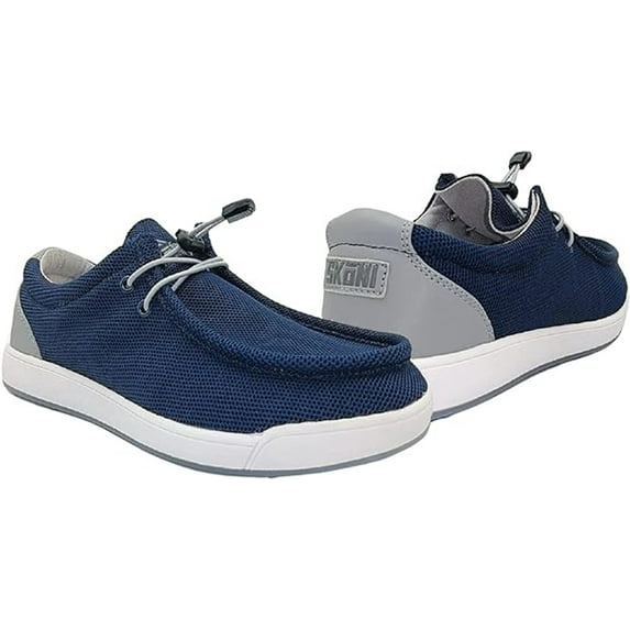 SKONI Men's Slip-On Lightweight Moc Toe Golf Shoe (Navy, 10.5)
