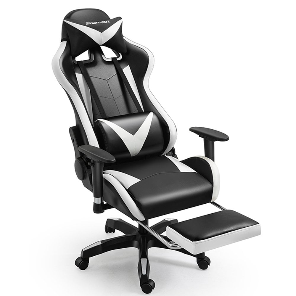 SKONYON Gaming Chair,Computer Chair with Footrest and Lumbar Support ...