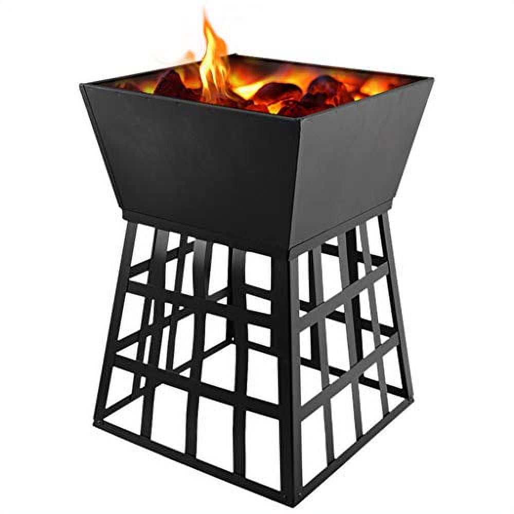 SKONYON Outdoor Fire Pit Wood Burning Portable and Detachable Design