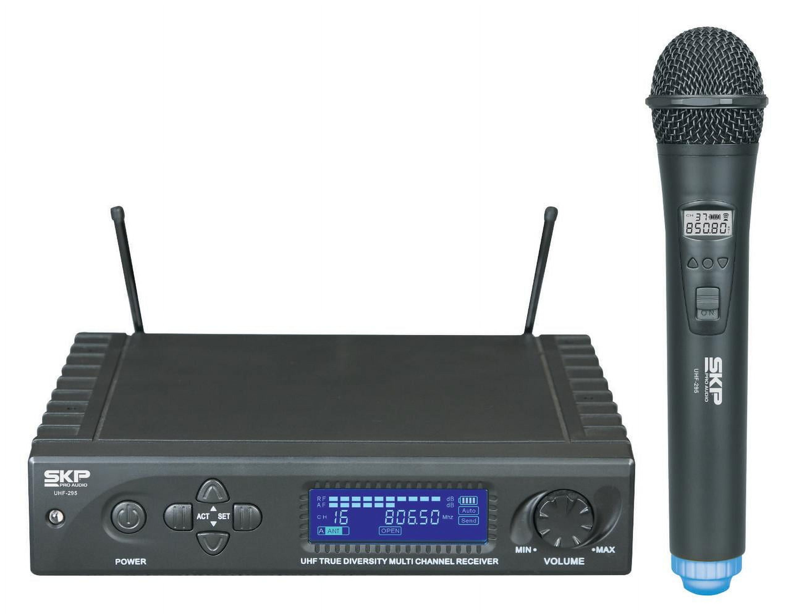 SKP PRO AUDIO UHF-295 Single-Channel UHF True Diversity Wireless Microphone System