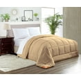 thumbnail image 1 of SKP Plus Comforter Solid Taupe 300 GSM Plush Siliconized Microfiber Fill Duvet Insert With 1000 Thread Count Egyptian Cotton Shell Fluffy Soft with Premium Piping & Matching Pillowcases, 1 of 8