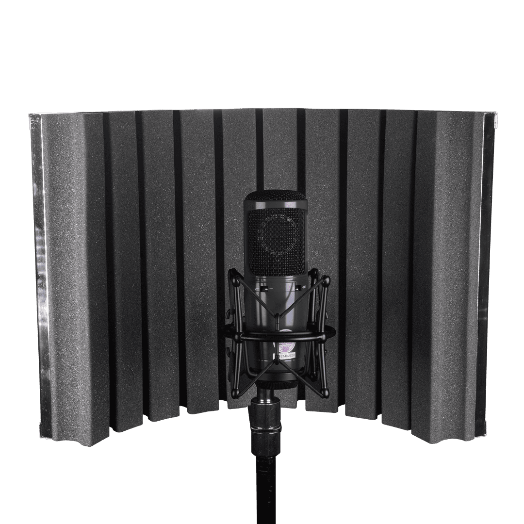 SKP Pro Audio RF-30 Studio Microphone Reflection Filter Isolation Shield Absorber Filter Vocal Isolation Booth with Lightweight Aluminum Panel, Thick Soundproofing Foams for Mic Stand