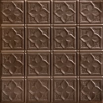 SKPC203 - Clover Tin Plated Drop-In Ceiling Tile in Bronze (24 Sq.ft/ Pack) - 6 Pieces