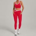 thumbnail image 1 of SKQIT 2 Piece Women's Sports Yoga Sets, Sleeveless U Neck Backless Tank Top and High Waist Crossover Leggings With Pockets Gym Pilates Outfits Set, 1 of 7