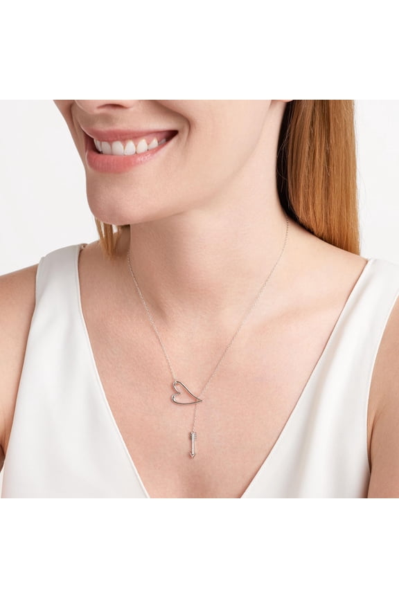 Boho Arrow Pendant Choker Necklace - Silver Arrow Cupid Vintage Minimal Jewelry for Women