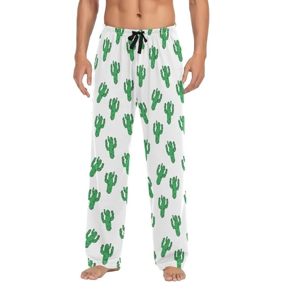 SKQIT Cactus Men's Pajama Pants Soft Comfy Sleep Lounge Pants Pjs Bottoms with Pockets