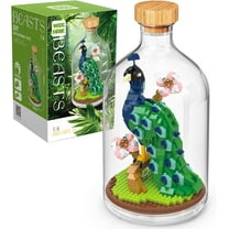 SKQIT Creative Peacock Toy Building Set,Adult Mini Animal Friend Set,Party Favors Gift,Animal Lover Office Home Decor Birds Building Block Kit,New Year Easter Birthday Gift