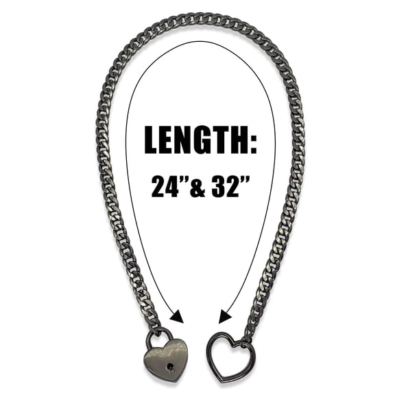 SKQIT Heart O-ring Slip Chain Necklace for Women Punk Rock Stainless Steel Cuban Long Handmade Necklace Y-NecklaceJewelry Gifts Adjustable Lariat Y-Necklace Heart Locker