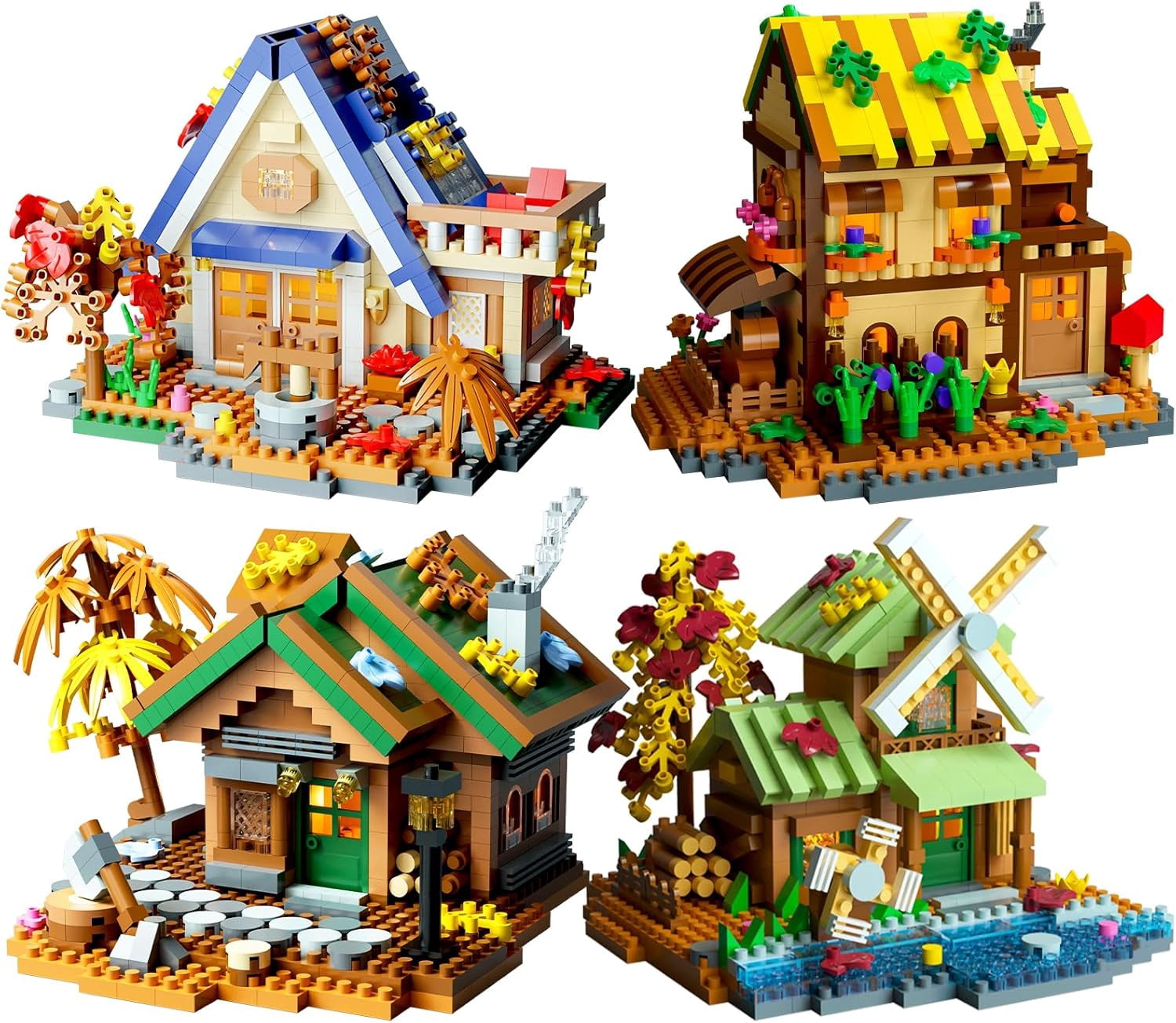 SKQIT Japanese Cherry Blossom Tree Mini Micro Building Block Sets ...