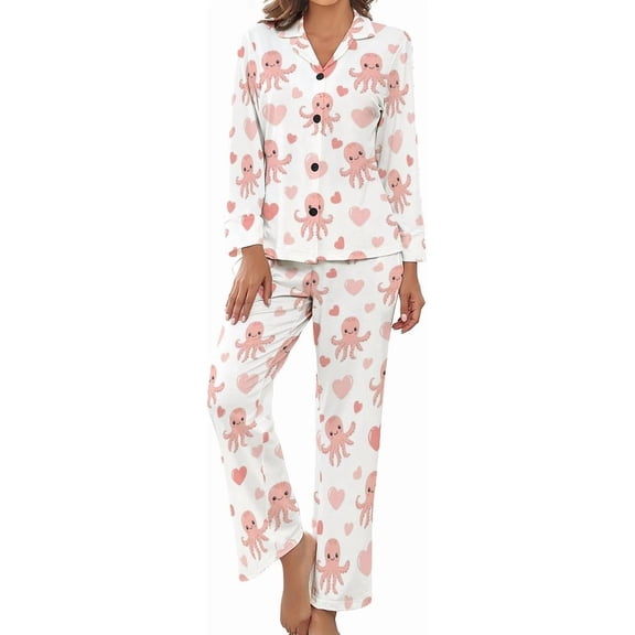 SKQIT Lemur Holding Blue Mug Women's Long-Sleeve Shirt And Full-Length Bottom Pajama Set