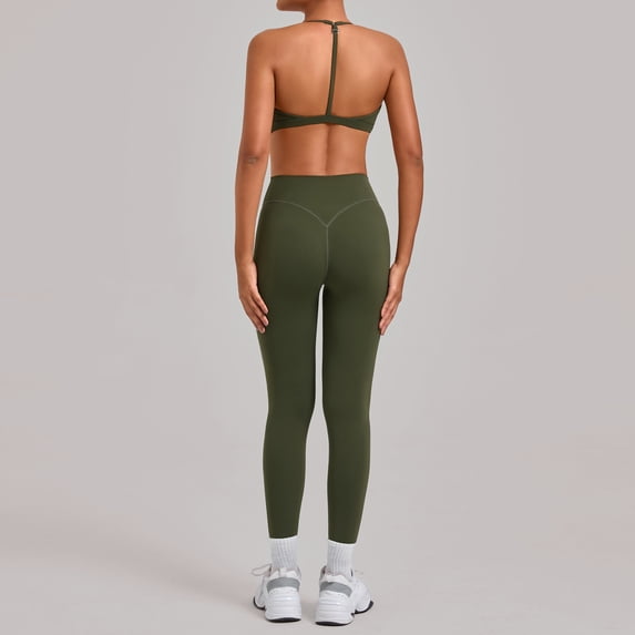 SKQIT Matching Workout Sets for Women,Breathable Sport Bras & Seamless Leggings,2 Piece ActiveWear Outfits for Pilates/Gym/Athletic