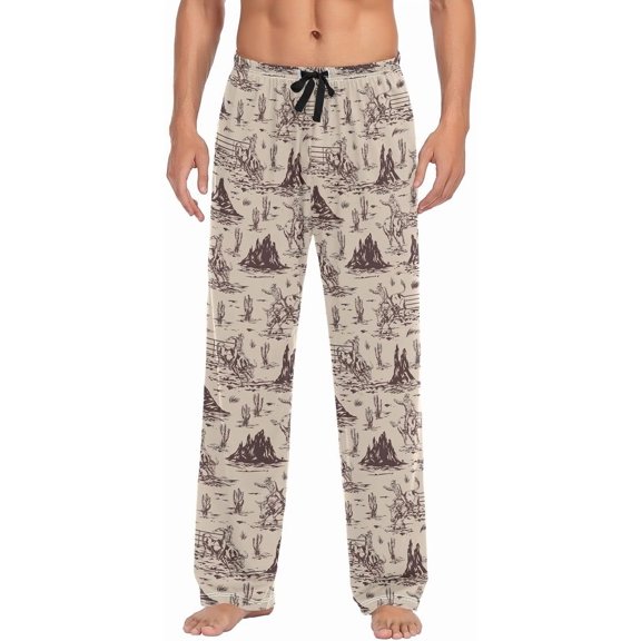 SKQIT Men's Pajama Bottoms Soft Sleep Pant with Pockets Sleep Pj Lounge Pants for Men