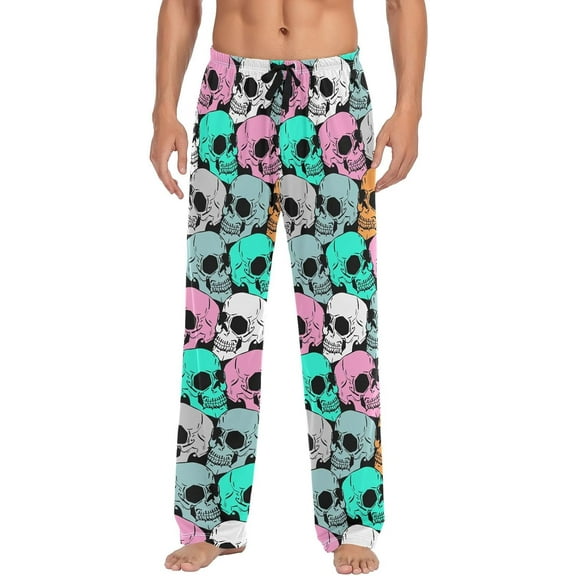 SKQIT Men's Pajama Bottoms Soft Sleep Pant with Pockets Sleep Pj Lounge Pants for Men