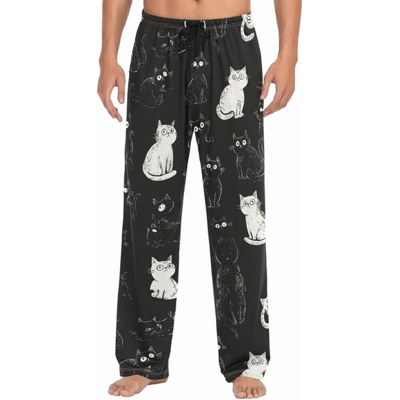 SKQIT Men's Pajama Bottoms Soft Sleep Pant with Pockets Sleep Pj Lounge Pants for Men