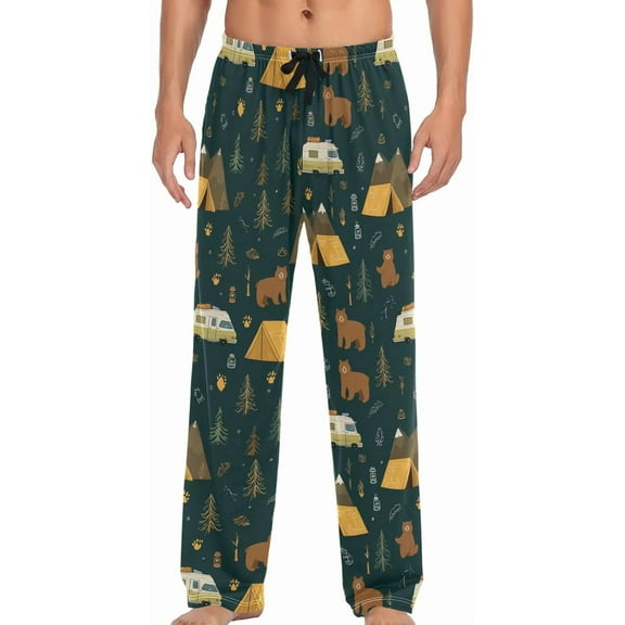 SKQIT Men's Pajama Bottoms Soft Sleep Pant with Pockets Sleep Pj Lounge Pants for Men