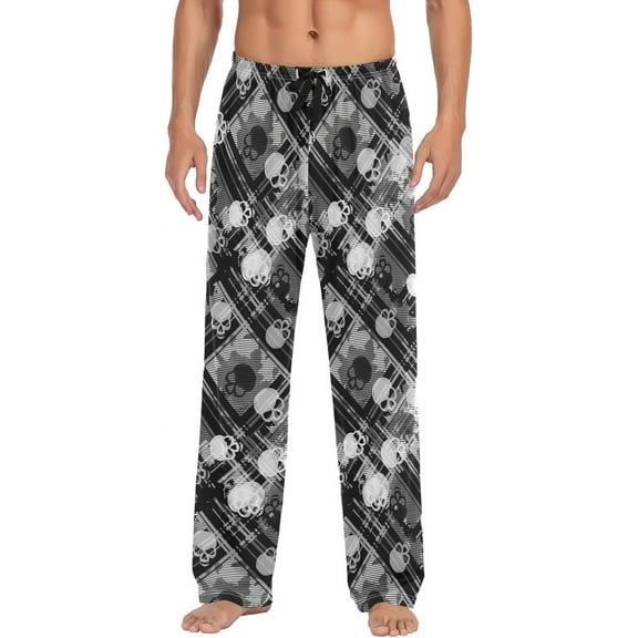SKQIT Men's Pajama Bottoms Soft Sleep Pant with Pockets Sleep Pj Lounge Pants for Men