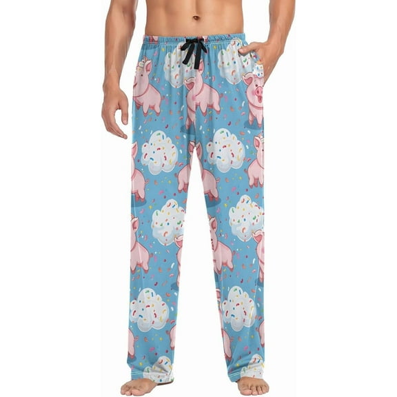 SKQIT Men's Pajama Bottoms Soft Sleep Pant with Pockets Sleep Pj Lounge Pants for Men