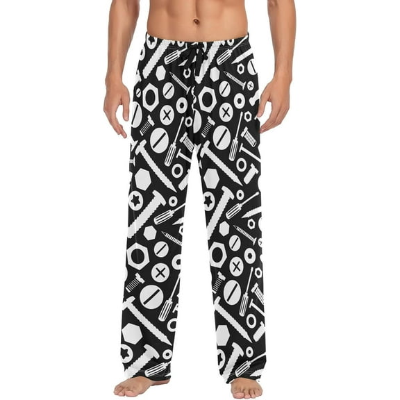 SKQIT Men's Pajama Bottoms Soft Sleep Pant with Pockets Sleep Pj Lounge Pants for Men