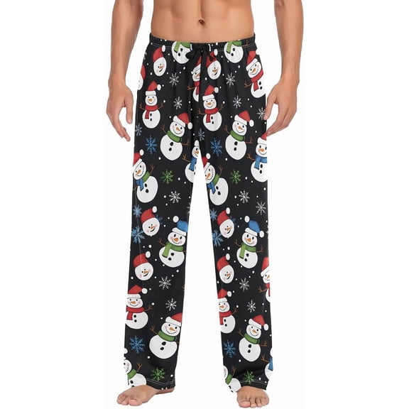 SKQIT Men's Pajama Bottoms Soft Sleep Pant with Pockets Sleep Pj Lounge Pants for Men