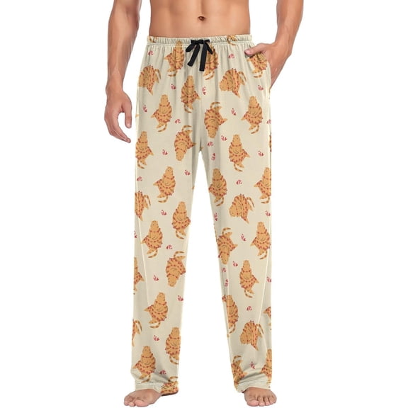 SKQIT Men's Pajama Pants Fat Cats Soft Lounge Sleepwear Pjs Bottoms with Pockets