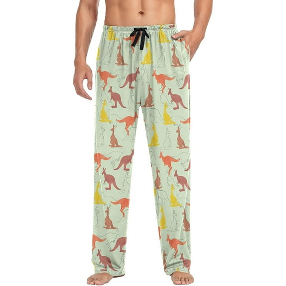 SKQIT Men's Pajama Pants Kangaroo Soft Lounge Sleepwear Pjs Bottoms with Pockets