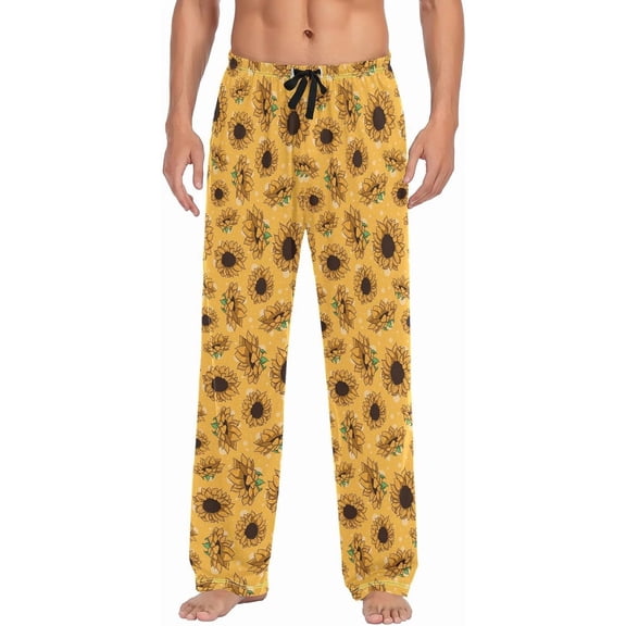 SKQIT Men's Pajama Pants Sleepwear Pajama Pant with Pockets Soft Lounge Pajama Pjs Bottoms for Men
