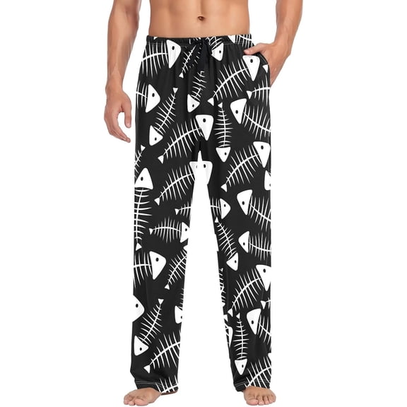 SKQIT Men's Pajama Pants Sleepwear Pajama Pant with Pockets Soft Lounge Pajama Pjs Bottoms for Men