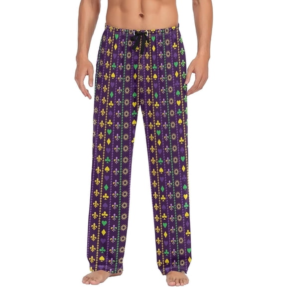 SKQIT Men's Pajama Pants Sleepwear Pajama Pant with Pockets Soft Lounge Pajama Pjs Bottoms for Men