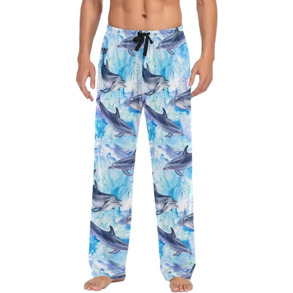 SKQIT Men's Pajama Pants Sleepwear Pajama Pant with Pockets Soft Lounge Pajama Pjs Bottoms for Men