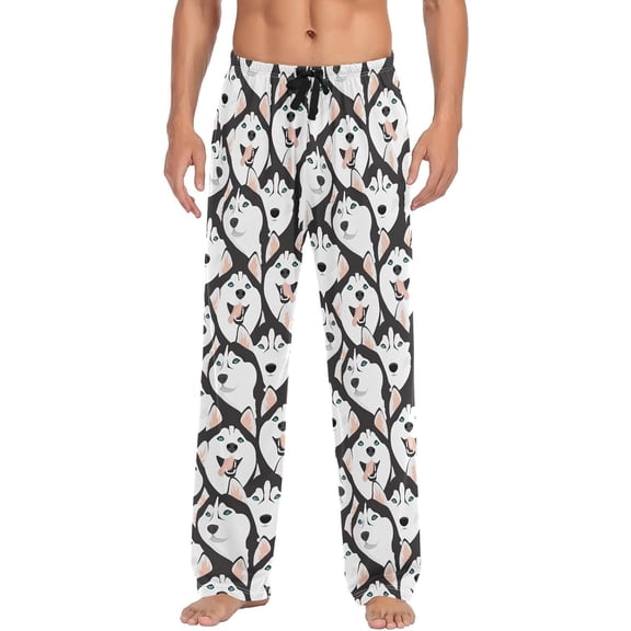 SKQIT Men's Pajama Pants Sleepwear Pajama Pant with Pockets Soft Lounge Pajama Pjs Bottoms for Men