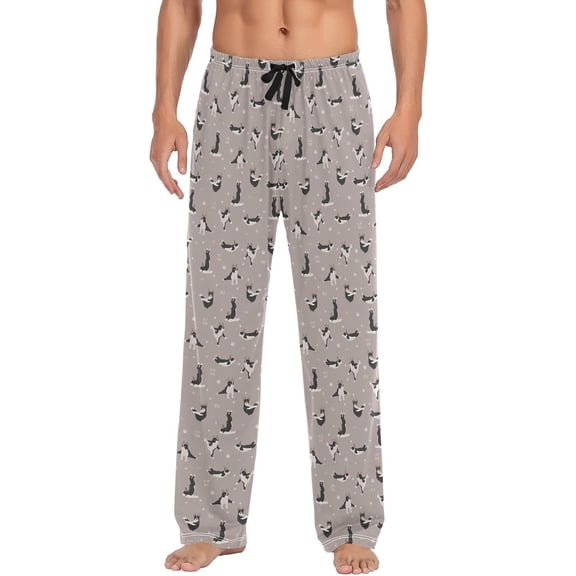SKQIT Men's Pajama Pants Sleepwear Pajama Pant with Pockets Soft Lounge Pajama Pjs Bottoms for Men