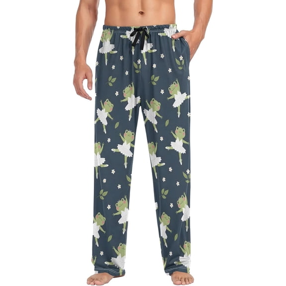 SKQIT Mens Pajama Pants Frogs Dancing in White Dresses Soft Lounge Sleep Pant with Pockets Sleepwear PJ Bottoms for Men