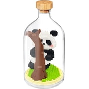 SKQIT Panda Mini Building Blocks Animals Sets, 569PCS Micro Panda Building Set with Dust Cover for Office Home Decor, Creative Birthday Gifts for Adults Ages 14+