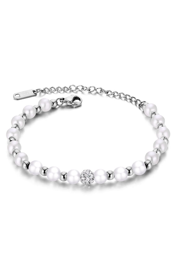 Pearl Bracelets for Women Freshwater Cultured Pearl Zircon Beads Gold Chain Slider Bracelet Bride Wedding Gifts