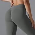 thumbnail image 1 of SKQIT Seamless Knit Solid Color V-Waist High Elastic Booty Lifting Yoga Leggings - Running & Fitness Wear for Women, 1 of 8