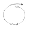 thumbnail image 1 of SKQIT Stainless Steel 18k Rose Gold Plated Heartbeat Love Cardiogram Adjustable Bracelet Jewelry for Women, 1 of 7