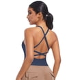 thumbnail image 1 of SKQIT Strappy Yoga Sports Bras for Women Padded Criss-Cross Back Tank Tops, 1 of 7