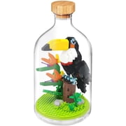 SKQIT Toucan Animal Building Blocks, 593PCS Bird Mini Bricks Building Set with Dust Cover for Office Home Decor, Birthday Gifts for Adults Ages 14+