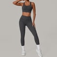 thumbnail image 1 of SKQIT Women's 2 Piece Workout Set Ruched Longline Sports Bra & High Waisted Leggings Removable Pads Yoga Pilates Outfit, 1 of 7