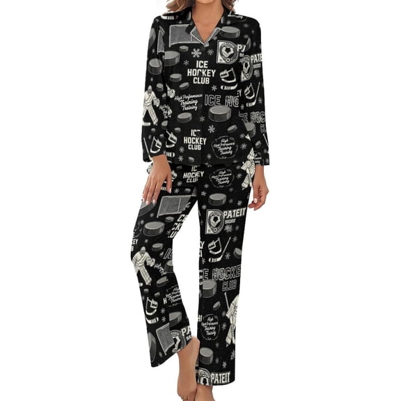 SKQIT Womens Pajamas Set Leopard Skulls Soft Long Sleeve Sleepwear Button Down Sets