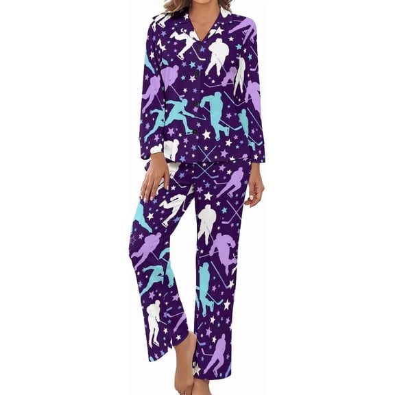 SKQIT Womens Pajamas Set Leopard Skulls Soft Long Sleeve Sleepwear Button Down Sets