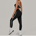 thumbnail image 1 of SKQIT Womens Workout Sets 2 Piece Yoga Outfits Contouring Contrast Stitching Sports Bra High Waist Leggings Gym Sets, 1 of 8