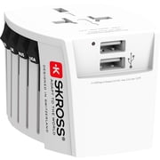 SKROSS 1.302960 MUV USB 2xA Universal 2-Pin World Travel Adapter