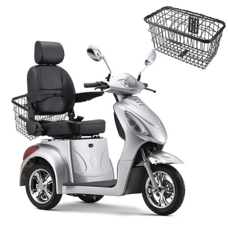 SKRT Electric Large 3 Wheel Mobility Scooters, Heavy Duty Wheelchair Device, 400 LBS Capacity for Seniors & Adults, Speed Adjust, Remote Key, Assembled In US, Receive Ready to Ride